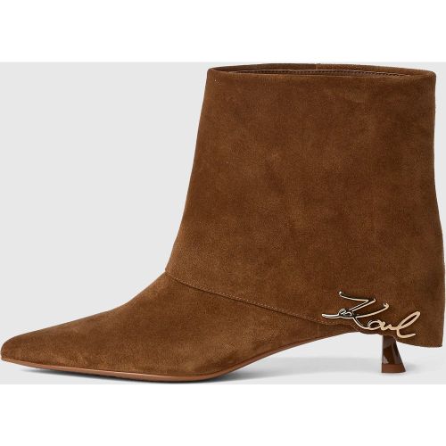 Bottes En Daim Avec Rabat Pasha, , , Taille: 36 - Karl Lagerfeld - Modalova