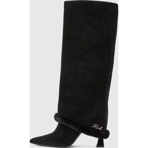 Bottes Hautes À Revers Rabattable Debutante, , , Taille: 35 - Karl Lagerfeld - Modalova