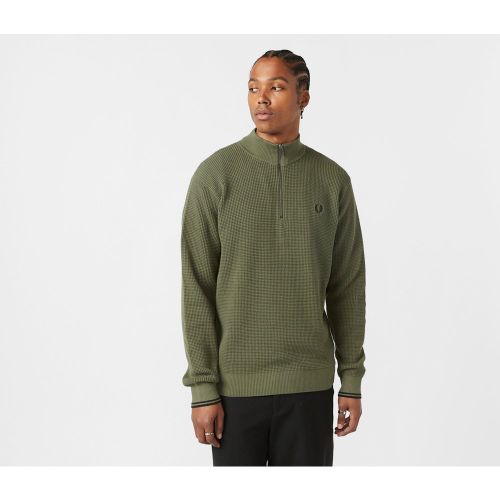Sweat-shirt à col zippé 1/2 Waffle - Fred Perry - Modalova