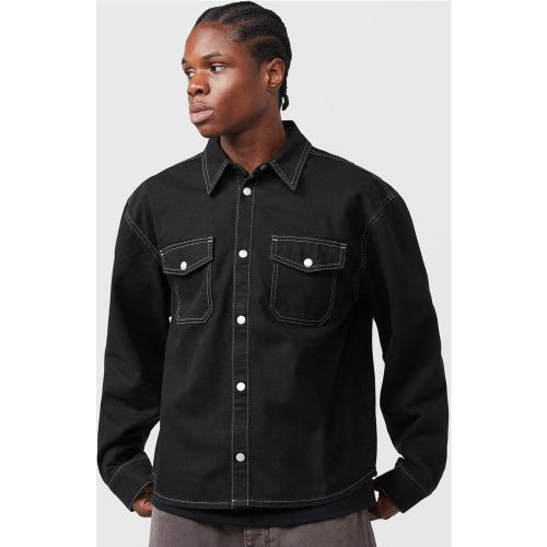 Home Grown Contrast Shirt, Black - Home Grown - Modalova