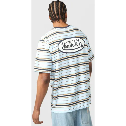 Von Dutch Stripe T-Shirt, Blue - Von Dutch - Modalova