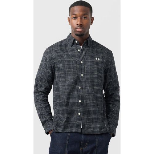 Fred Perry Net Slub Shirt, Navy - Fred Perry - Modalova