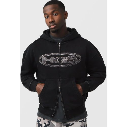 Rhinestone Wade Zip Hoodie - Home Grown - Modalova