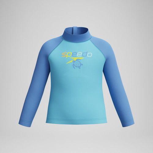Rashguard Bébé à manches longues et imprimé bleu - 6-9 - Speedo - Modalova