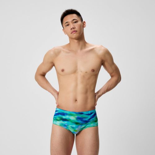 Slip de bain à imprimé orange/vert - 26 - Speedo - Modalova