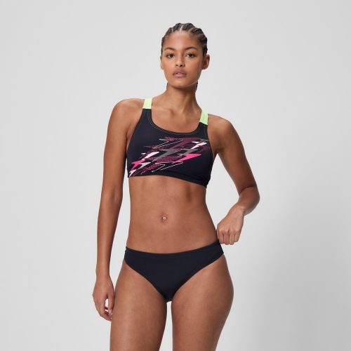 Bikini Medley Logo V-Back noir/vert - 28 - Speedo - Modalova
