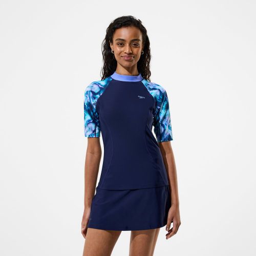 T-shirt rashguard Modern Coverage à imprimé à manches courtes bleu marine - XXS - Speedo - Modalova