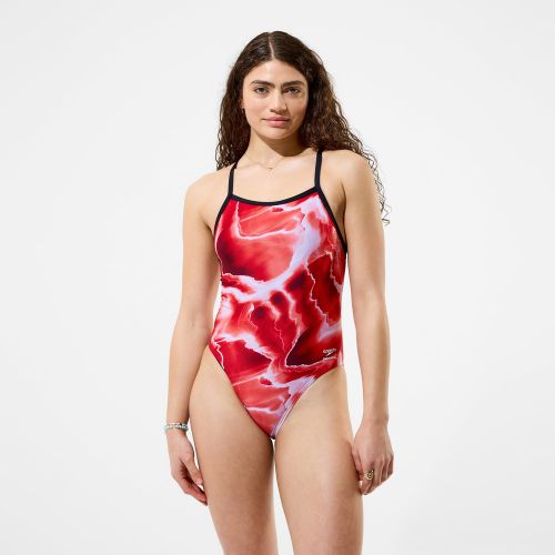Maillot de bain une pièce Team imprimé Turnbacks, rouge - 20 - Speedo - Modalova