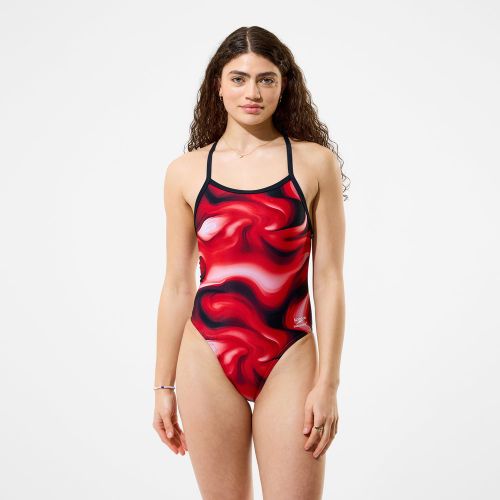 Maillot de bain une pièce Team imprimé Turnbacks, rouge - 20 - Speedo - Modalova