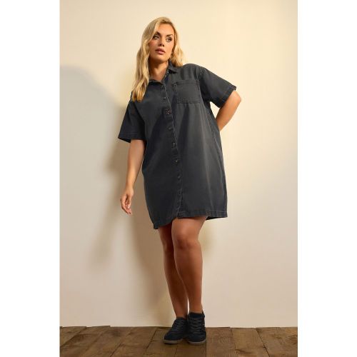 Robechemise En Jean Noir Délavé Size 46 - Yours - Modalova