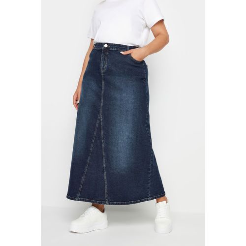 Curve Dark Blue Denim Maxi Skirt, Grande Taille & Courbes - Yours - Modalova
