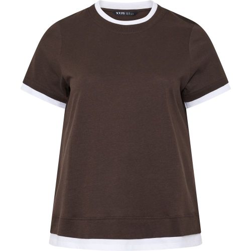 Tshirt 2 En 1 En Coton Marron Chocolat Size 50-52 - Yours - Modalova