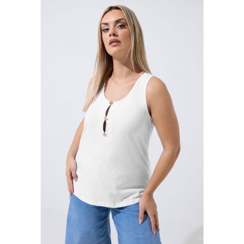 Débardeur Blanc À Boutons Coquillage Size 50-52 - Limited Collection - Modalova
