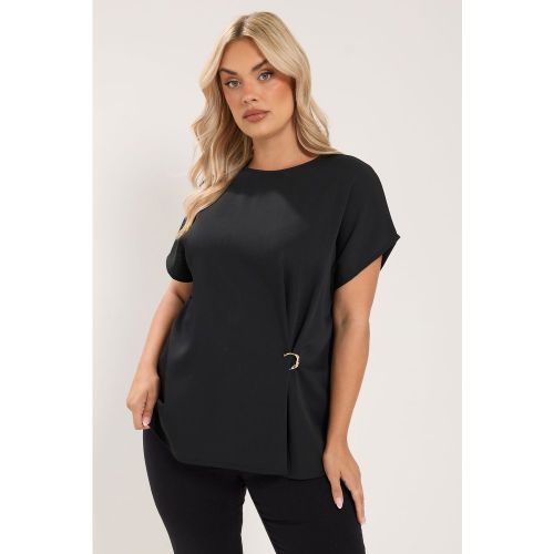 Yours Top Noué Devant Noir Size 46 - Yours - Modalova