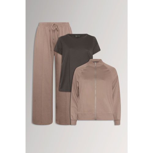 Et Lot De 3 Ensembles Zippés À Col Cheminée Marron Naturelsize 42-44 - Yours - Modalova