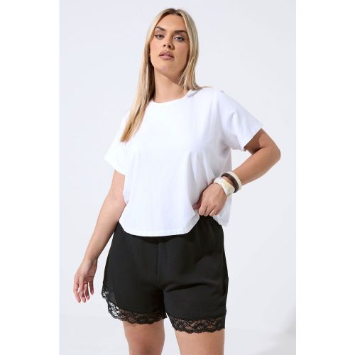 Short Noir À Ourlet En Dentelle Size 54-56 - Limited Collection - Modalova