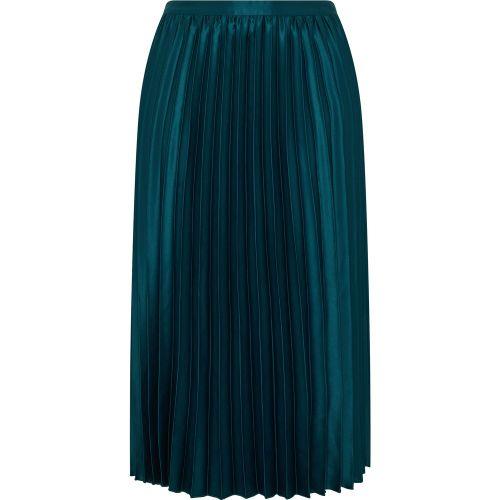 Jupe Vert Sarcelle Plissée En Satin Size 38 - Yours London - Modalova