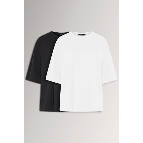 Et Lot De 2 Tshirts Oversize Noir Et Blancsize 46 - Yours - Modalova