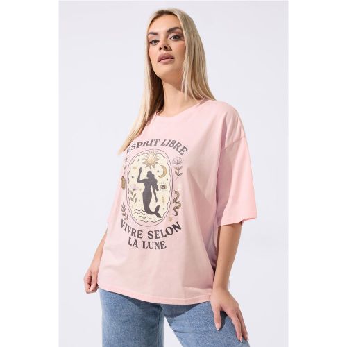 Tshirt Rose Avec Slogan « Espirit Libre » Size 48 - Limited Collection - Modalova