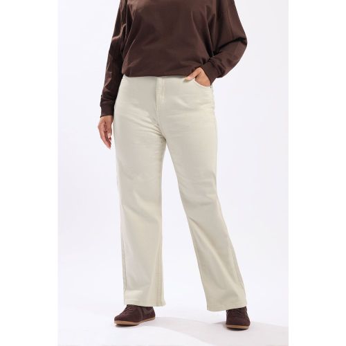 Jean Crème Coupe Wide Leg À Poches Size 42 - Yours - Modalova