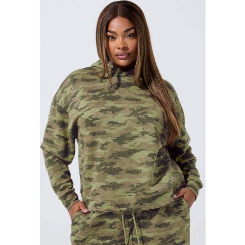Sweat À Capuche À Imprimé Camouflage Vert Kaki Size 50-52 - Limited Collection - Modalova