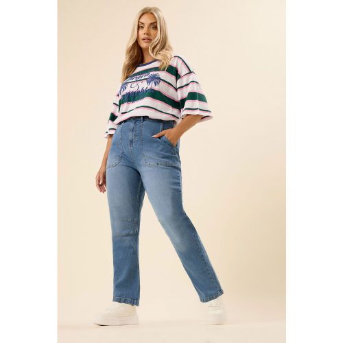 Jean Barrel Slim Bleu Moyen Size 56 - Yours - Modalova