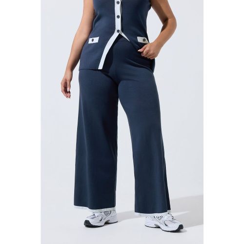 Pantalon Bleu Marine À Ourlet Contrastant Size 54-56 - Limited Collection - Modalova