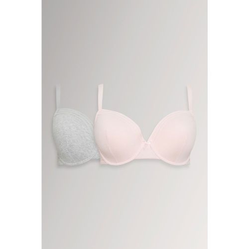 Lot De 2 Soutiensgorge Gris & Rose Rembourrés Size 105F - Yours - Modalova