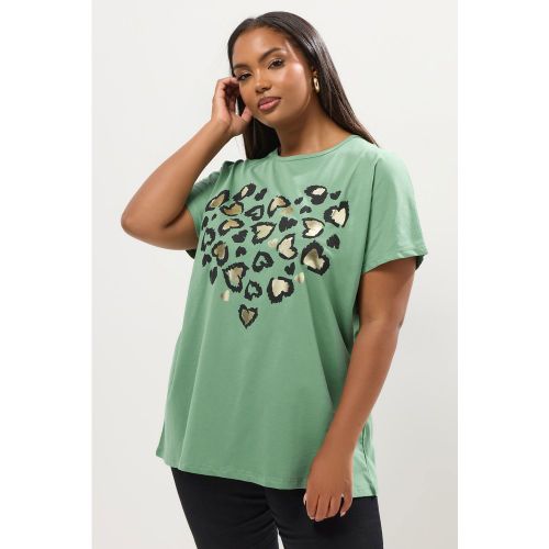 Tshirt Imprimé Cœur Vert Size 50-52 - Yours - Modalova