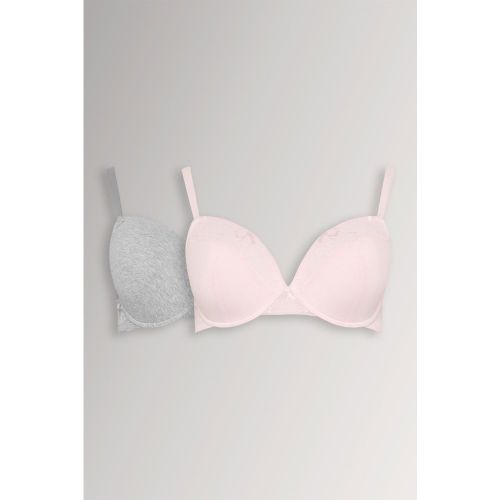 Lot De 2 Soutiensgorge Rembourrés À Armatures Rose/Gris Size 110C - Yours - Modalova