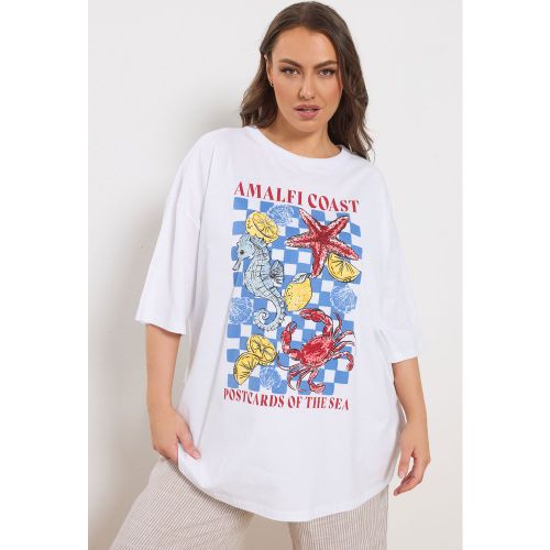 Tshirt Coupe Carrée « Amalfi Coast » Blanc Avec Ornements Size 42 - Yours - Modalova