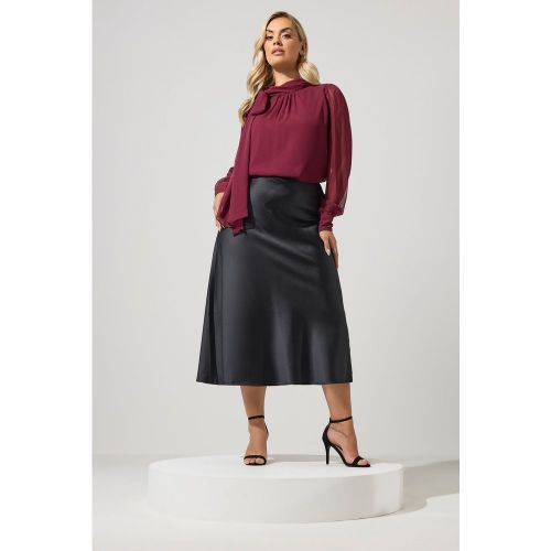 Jupe Noire En Satin Size 38 - Yours London - Modalova