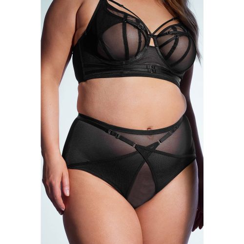 Culotte Noire Eddie Ficelles & Filet Taille Haute Size 54 - Playful Promises - Modalova
