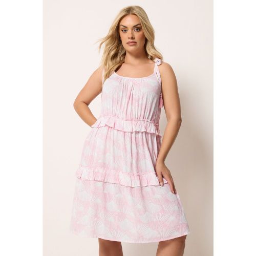 Robe Courte Rose À Volants Size 62-64 - Yours - Modalova