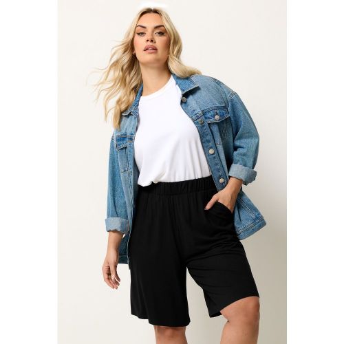 Short À Enfiler En Jersey Noir Size 48 - Yours - Modalova