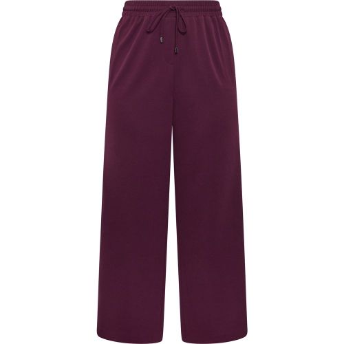 Plus Size Burgundy Side Stripe Wide Leg Trousers Size Short > 40 - Yours - Modalova