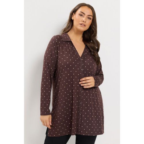 Chemise En Jersey Marron Chocolat À Poissize 50-52 - Yours - Modalova