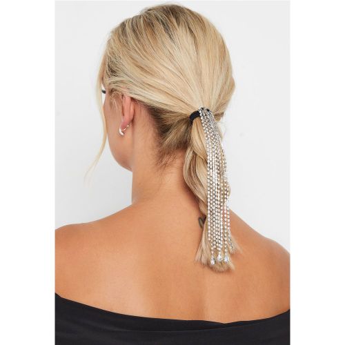 Élastique Empiècement Chaînes Argentées & Strass Size One Size - Yours - Modalova