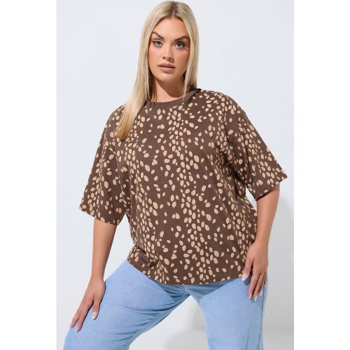 Tshirt Marron Chocolat À Imprimé Cerf Size 42 - Limited Collection - Modalova