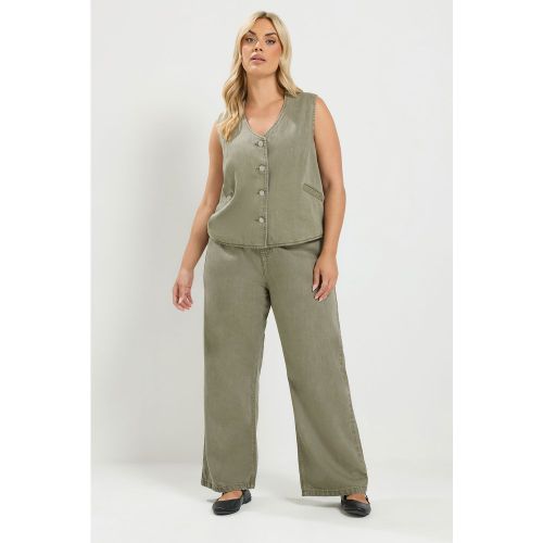 Jean Large Vert Kaki Délavé Size Regular > 58-60 - Yours - Modalova