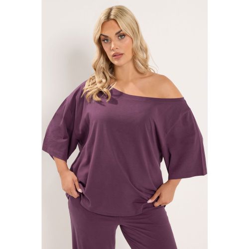 Tshirt À Épaules Dénudées Violet Size 42 - Yours - Modalova