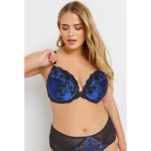 Soutiengorge Bleu Marine Dentelle Floral Size 100G - Yours - Modalova
