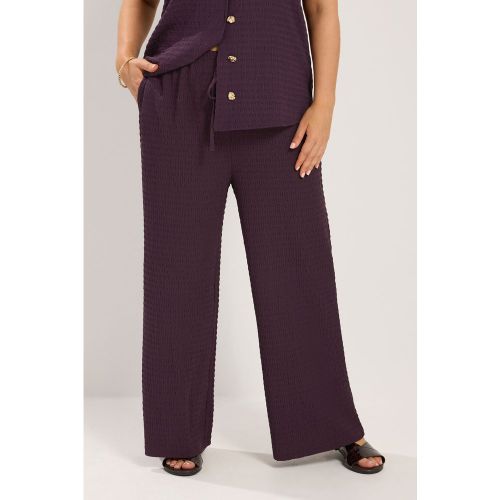 Pantalon Large Effet Froissé Violet Size Regular > 44 - Yours - Modalova