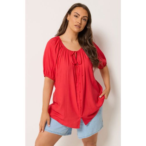 Top Rouge Avec Lien À L'encolure Size 62-64 - Yours - Modalova