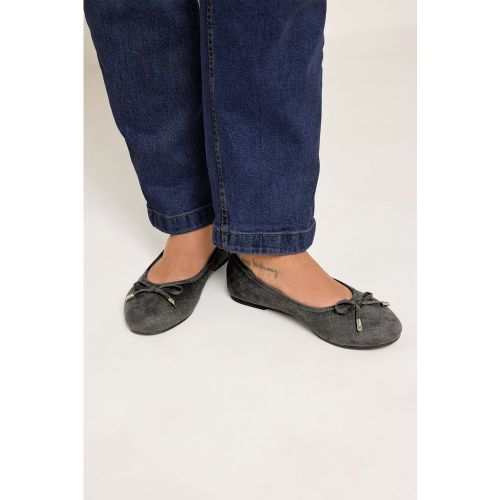 Ballerines Tressées Grises, Coupe Large Esize 41EEE - Yours - Modalova