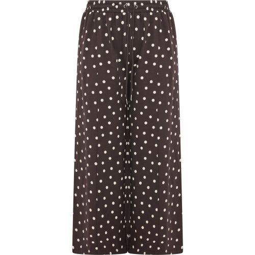 Pantalon De Jogging Large À Pois Marron Size Regular > 10-12 - Yours - Modalova