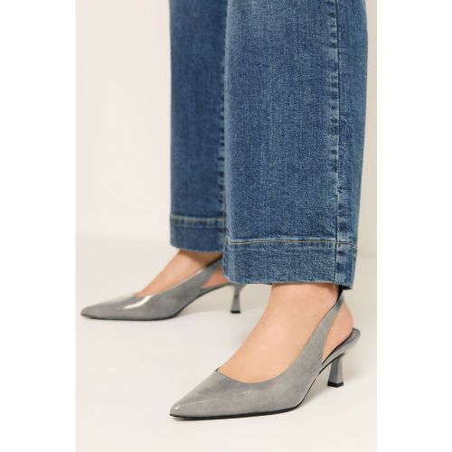 Chaussures Grises À Talons Et Bouts Pointus, Coupe Large Esize 40EEE - Yours - Modalova