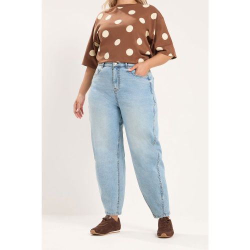 Jean Coupe Barrel Bleu Clair Size Short > 42 - Yours - Modalova