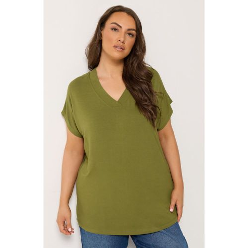 Tshirt Vert À Mancherons Size 54-56 - Yours - Modalova