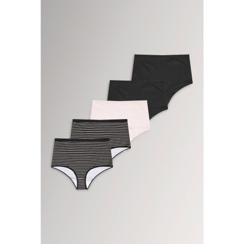 Et Lot De 5 Culottes Couvrantes Noires Et Rose À Rayuressize 42-44 - Yours - Modalova